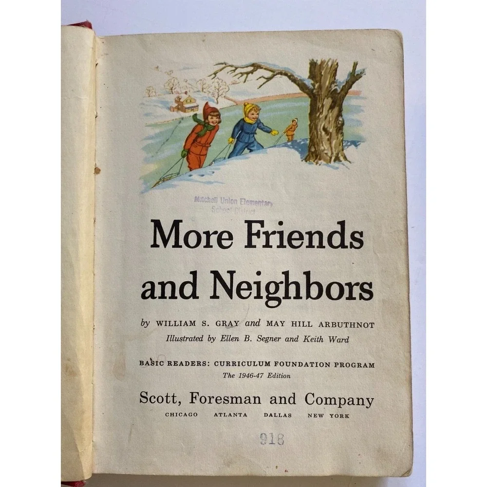 Lot‎ Set of 3 Copies of More Friends and Neighbors 1947 Basic Readers Curriculum